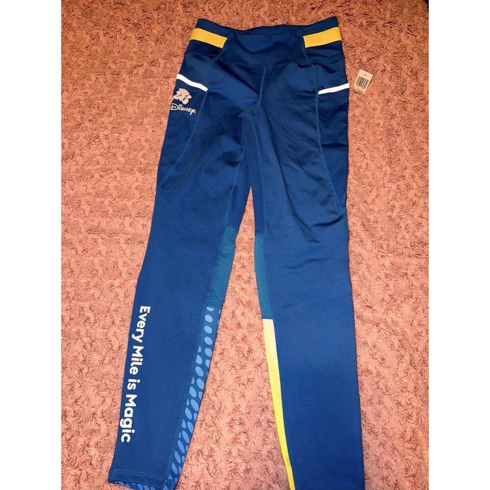 Disney Mickey Mouse runDisney Leggings Small NWT Every Mile Is Magic Blue